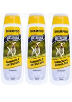Kit com 3 Unidades - Shampoo para Cães Sarnicida Matacura Anti Pulgas 200 Ml