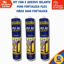 Kit com 3 unids Adesivo Selante PU40 Flex Cinza 360g Fortaleza Kit com 3 unids Adesivo Selante PU40 Flex Cinza 360g Fortaleza