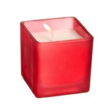 Kit com 3 Vela Aromatizada Baunilha Copo Vermelho Decorativo para Perfurmar Sala Quarto Cromus
