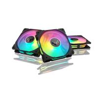 Kit com 3 Ventoinha Asus TUF Gaming TR120 Reverse blade com controladora, 120mm, Led ARGB, Preto - 90DA00D0-B00020 Kit com 3 Ventoinha Asus TUF Gaming TR120 Reverse blade com controladora, 120mm, Led ARGB, Preto - 90DA00D0-B00020