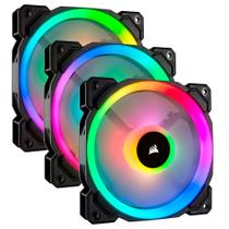 Kit Com 3 Ventoinhas Corsair LL120, 120mm, RGB, Preto - CO-9050072-WW