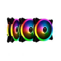 Kit com 3 Ventoinhas Gamdias, 120mm, RGB, Preto - AEOLUS M2-1203 LITE Kit com 3 Ventoinhas Gamdias, 120mm, RGB, Preto - AEOLUS M2-1203 LITE