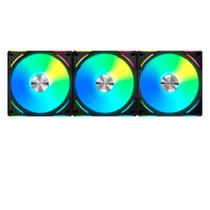 Kit com 3 Ventoinhas Lian Li UNI FAN AL V2, 120mm, RGB, Preto - UF-AL120V2-3B
