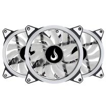 Kit Com 3 Ventoinhas Rise Mode Smart, 120mm, RGB, Preto - RM-FN-02-RGB