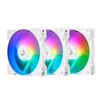 Kit com 3 Ventoinhas Rise Mode Z Led 5V, 120mm, Led ARGB, Branco - RM-ZLD-5V-ARGB-W Kit com 3 Ventoinhas Rise Mode Z Led 5V, 120mm, Led ARGB, Branco - RM-ZLD-5V-ARGB-W