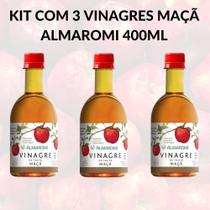 Kit com 3 Vinagres de Maçã 400ml cada - Almaromi