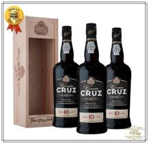 Kit com 3 Vinhos do Porto Gran Cruz 10 anos