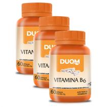 Kit com 3 Vitamina B6 Duom 60 Capsulas 450mg