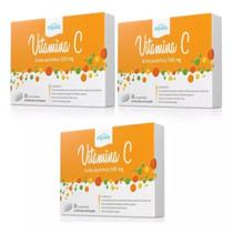 Kit com 3 Vitamina C 500mg Ácido Ascórbico Equaliv 30 Comp, Sem sabor