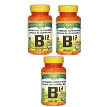 Kit com 3 Vitaminas B12 Cianocobalamina Unilife 60 Capsulas