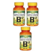Kit Com 3 Vitaminas B12 Cianocobalamina Unilife 60 Cápsulas