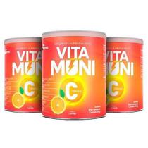 kit com 3 VITAMUNI C ,vit A, B2, D3, selênio e zinco laranja 150g Supra Ervas