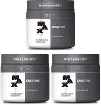 Kit com 3 x creatine creatina monohidratada pote 300g - max titanium