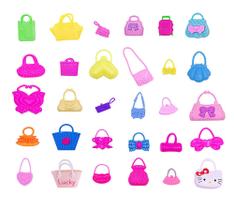 Kit com 30 Bolsas Para Bonecas - Brinquedo Infantil Acessórios para Bonecas Kit com 30 Bolsas Para Bonecas - Brinquedo Infantil Acessórios para Bonecas