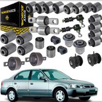 Kit Com 30 Buchas Suspensão Dianteira e Traseira Civic 1996 Até 2000 Axios Kit Com 30 Buchas Suspensão Dianteira e Traseira Civic 1996 Até 2000 Axios