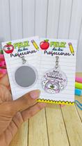 Kit Com 30 Button Chaveiro Espelho com card - Dia dos Professores