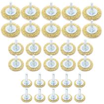 Kit Com 30 Escovas De Aço Circular Furadeira Com Haste 1/4 Kit Com 30 Escovas De Aço Circular Furadeira Com Haste 1/4