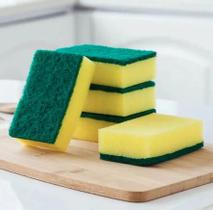 Kit com 30 Esponjas de Louça Fixabond Dupla Face Multiuso - Limpeza Pesada e Suave