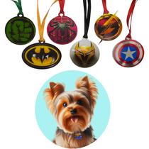 Kit com 30 Gravatinha Medalhão Pet Shop EVA Super Heróis