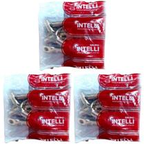 Kit com 30 intelli terminal dupla compressão 35mm longo 1 furo