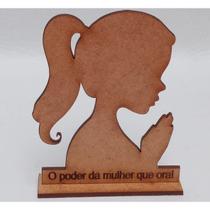 Kit Com 30 Lembrancinha Mulher Orando Em Mdf De 3mm Cru