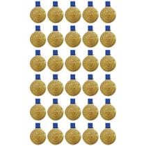 Kit Com 30 Medalhas de Ouro M43 Honra ao Mérito Fita Crespar Kit Com 30 Medalhas de Ouro M43 Honra ao Mérito Fita Crespar