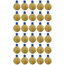 Kit Com 30 Medalhas de Ouro M43 Honra ao Mérito Fita Crespar Kit Com 30 Medalhas de Ouro M43 Honra ao Mérito Fita Crespar