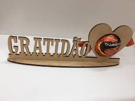 Kit com 30 peças porta bombom Gratidão em MDF