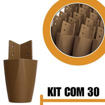 Kit Com 30 Pés Para Multiusos Móveis e Guarda-Roupas em Plástico Resistente - Marrom Kit Com 30 Pés Para Multiusos Móveis e Guarda-Roupas em Plástico Resistente - Marrom