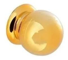 KIt com 30 Puxador Bola Grande Dourado Para Gaveta Guarda Roupa