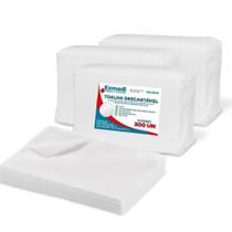 Kit com 300 Lenços Toalhas para Banho e Higiene Corporal Suave Crianças Adultos e Idosos Exmedi Macio e Altamente Absorvente