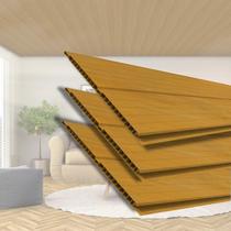 Kit com 300m² Forro de Pvc 8mmX20cmX3m Cerejeira