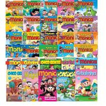 Kit com 32 gibis da Turma da Monica - Biblioteca de Revistinhas em quadrinho