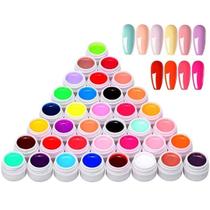 Kit Com 36 Gel Colorido Oly Para Decoração De Unhas