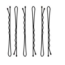 Kit com 36 Grampos de cabelo clássico Prendedor Preto 5cm