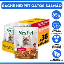 Kit Com 36 Unidades Sachê Para Gatos Nexpet - Salmão