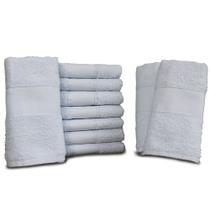 Kit com 36 unidades Toalha Fitness Academia 28x80cm - Branco