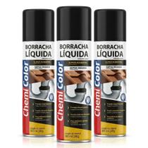 Kit com 3un Borracha Líquida Chemicolor Preta 400ml Kit com 3un Borracha Líquida Chemicolor Preta 400ml