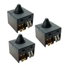 Kit com 3un Botão Interruptor Chave Liga Desliga Compatível com Esmerilhadeira Vonder EAV754