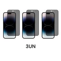 Kit Com 3UN Película 3D De Vidro Privacidade Para Iphone 14 PRO