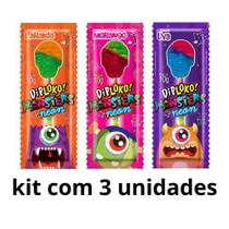 kit com 3un Pirulito Dip Loko Neon Monster Brilha No Escuro kit com 3un Pirulito Dip Loko Neon Monster Brilha No Escuro