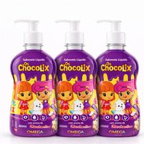 Kit com 3un Sabonete Líquido Chocolix Marshmallow 400ml