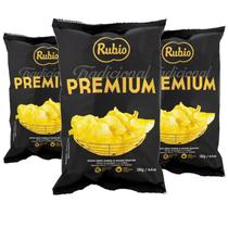 Kit Com 3Und Batata Chips Premium Tradicional Rubio 130G