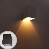 kit com 3x Arandelas 1 facho para parede muro externa e interna - marrom ST653