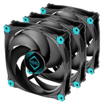 Kit com 3x Cooler FAN Iceberg Thermal IceGale Silent PWM 120mm Preto ICEGALE12P-BBT-3A