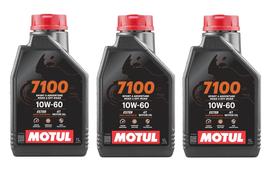 KIT COM 3X Óleos Motul 7100 10w60 4t 1 Lt 100% Sintético Ktm