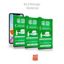 Kit Com 3x Películas Protetoras de Cerâmica Flexível para Iphone 13 PRO MAX