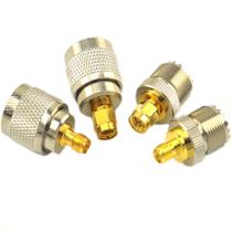 Kit com 4 Adaptadores de Conector RF SMA para UHF