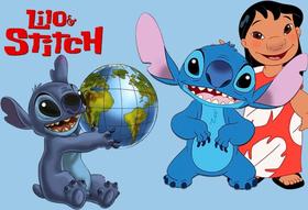 Kit com 4 Adesivos Encapar Caderno LILO E STITCH Brochura Frente e Verso 30x44cm