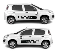 Kit Com 4 Adesivos Faixas Laterais Fiat Compatível
